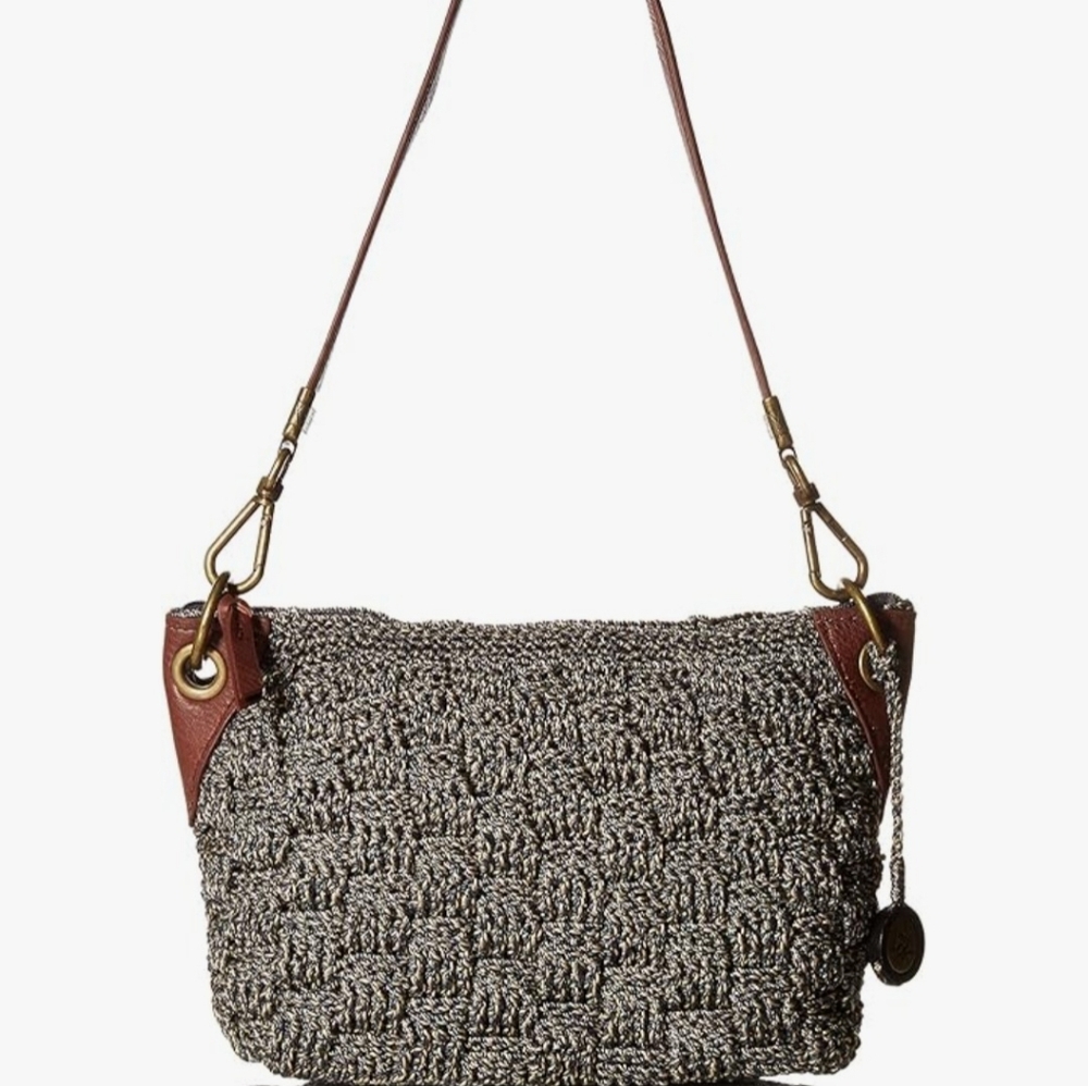 Saks Stylish Tweed Shoulder Bag